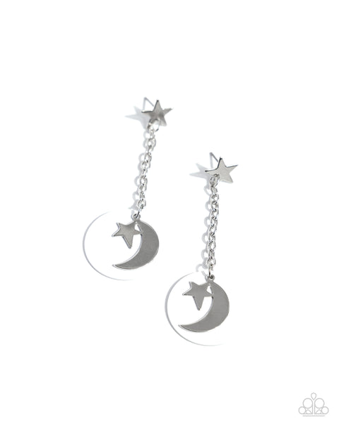 Celestial Change - White Earrings