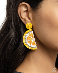 Lemon Leader - Yellow Earrings