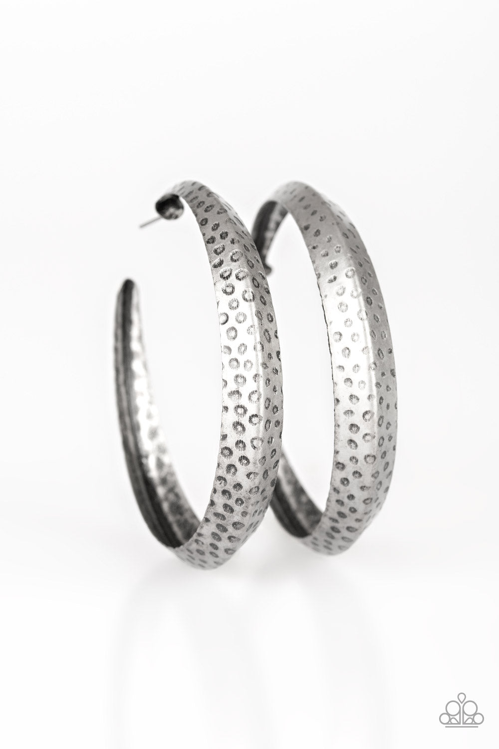 Jungle To Jungle - Silver Hoop Earrings