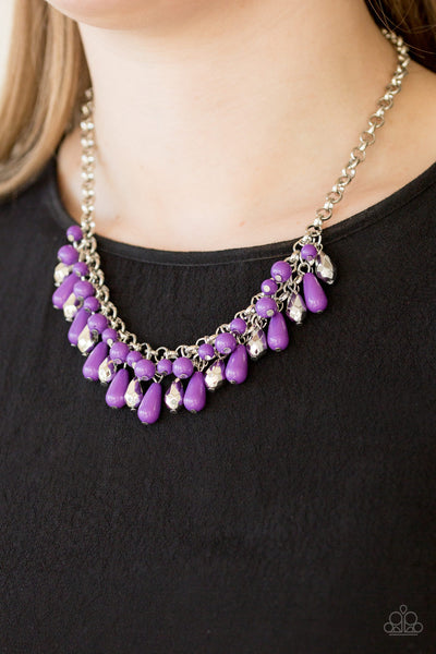 Coastal Cabanas - Purple Necklace