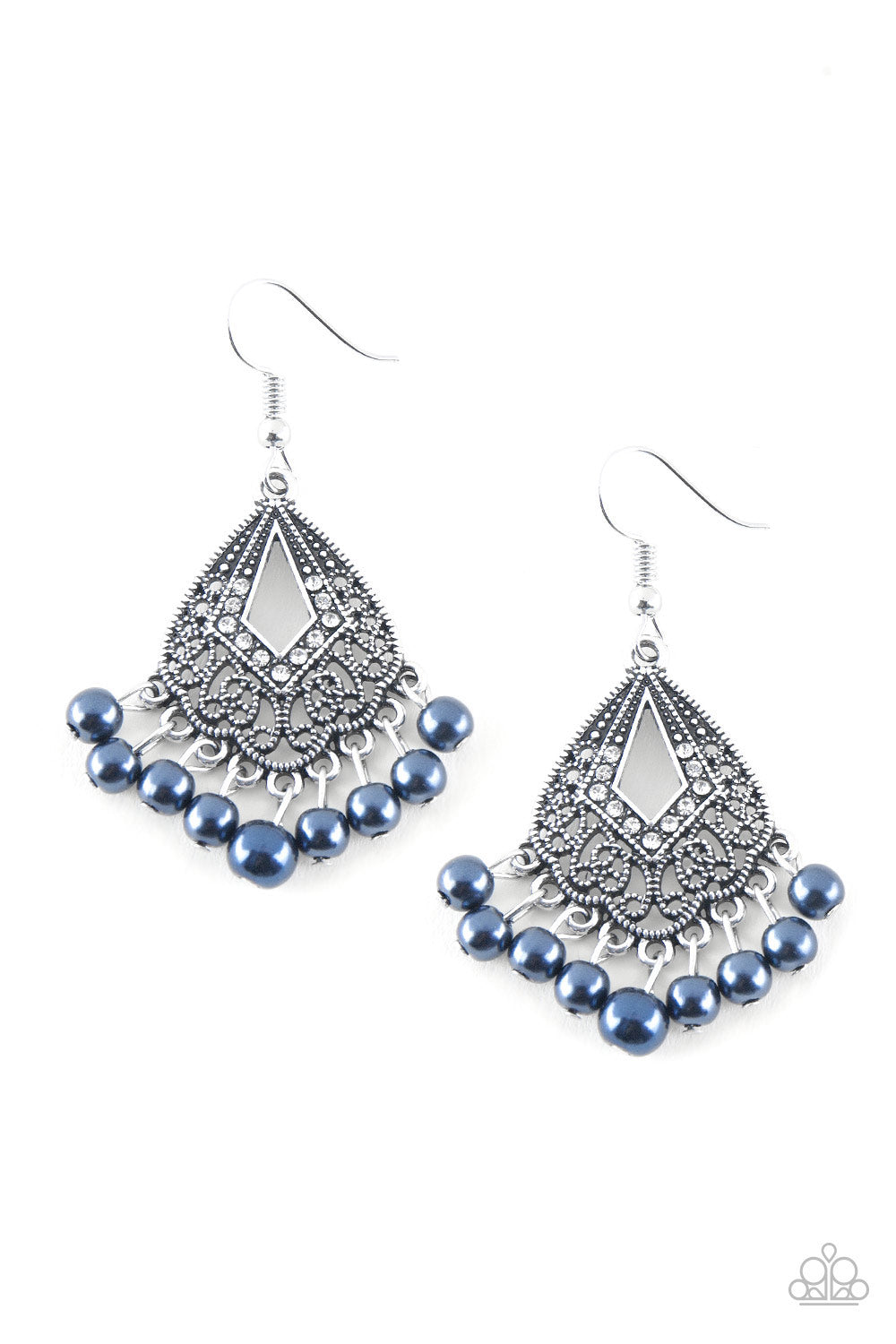 Gracefully Gatsby - Blue Earrings