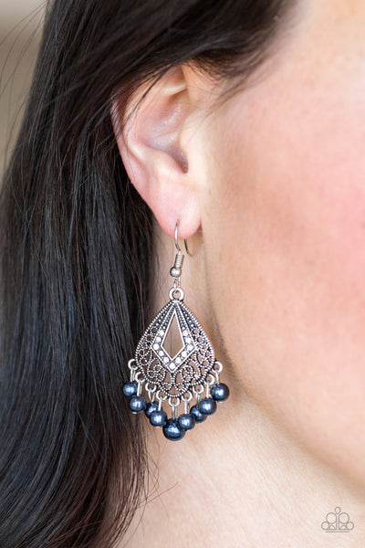 Gracefully Gatsby - Blue Earrings