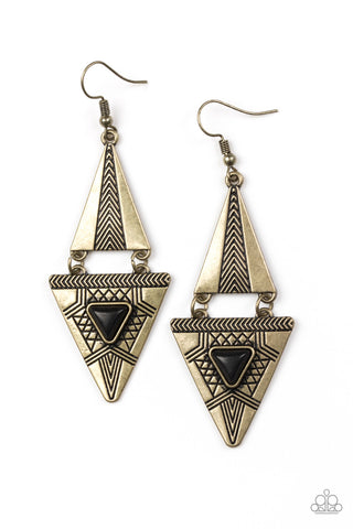 El Paso Edge - Brass Earrings