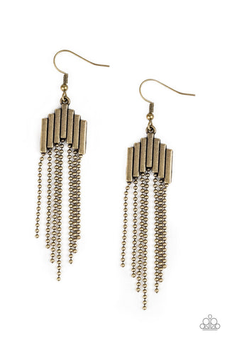 Radically Retro - Brass Earrings