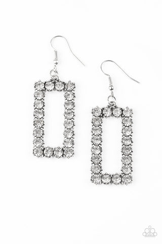 Mirror, Mirror - White Earrings