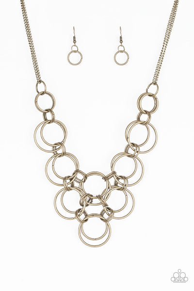 Ringing Off The Hook - Brass Necklace