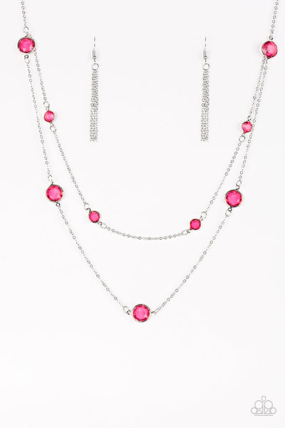 Raise Your Glass - Pink Necklace