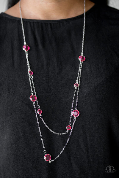 Raise Your Glass - Pink Necklace