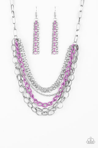 Color Bomb - Purple Necklace