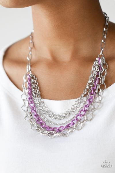 Color Bomb - Purple Necklace