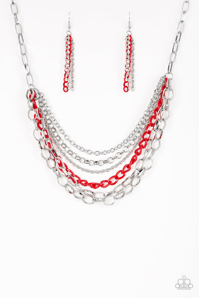 Color Bomb - Red Necklace