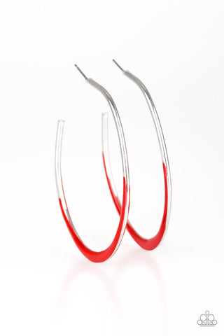 So Seren-DIP-itous - Red Hoop Earrings