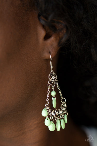 Malibu Sunset - Green Earrings