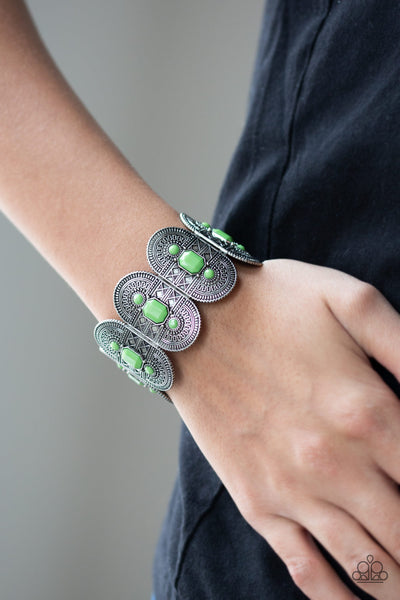 Turn Up The TROPICAL Heat - Green Bracelet