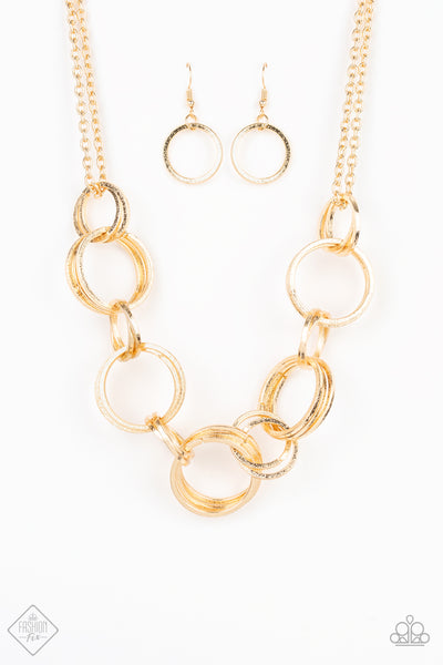 Jump Into The Ring - Gold Necklace