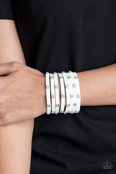 Sass Squad - White Wrap Urban Bracelet