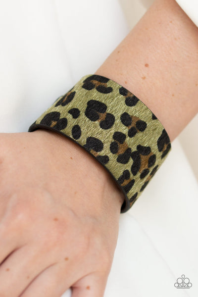 Cheetah Cabana - Green Wrap Urban Bracelet