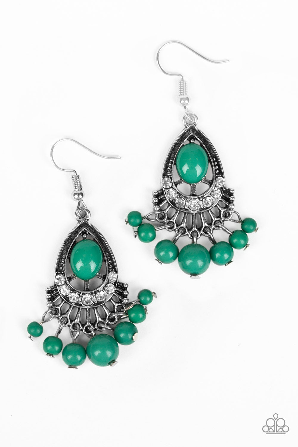 Floating On HEIR - Green Earrings