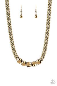 Rhinestone Renegade - Brass Necklace