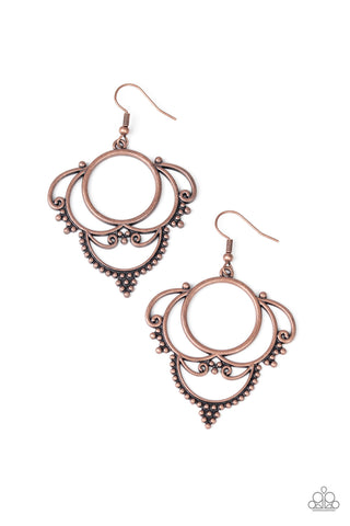 Metallic Macrame - Copper Earrings