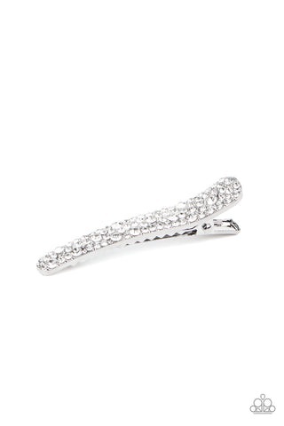 Wish You Were HAIR - White Rhinestone Hairclip