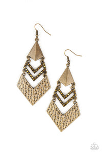 Work Hazard - Brass Earrings