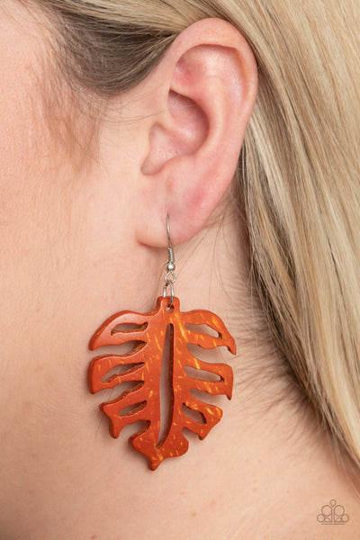 Shake Your PALMS PALMS - Orange Earrings