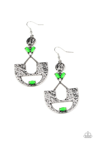 Modern Day Mecca - Green Earrings