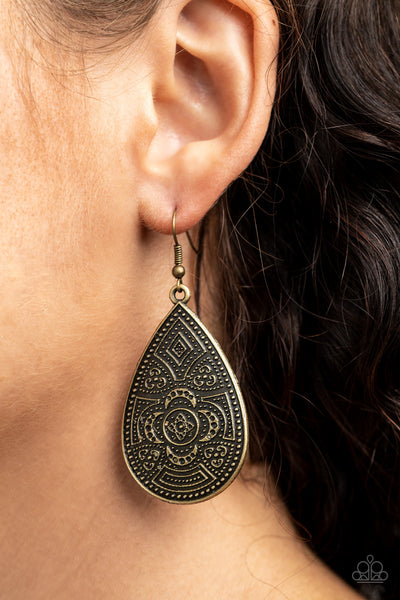 Tribal Takeover - Brass Earrings