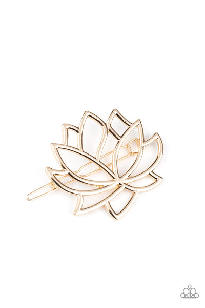 Lotus Pools - Gold Hairclip