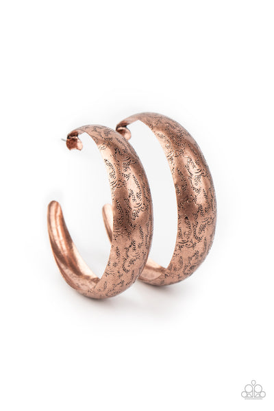 Sahara Sandstorm - Copper Hoop Earrings