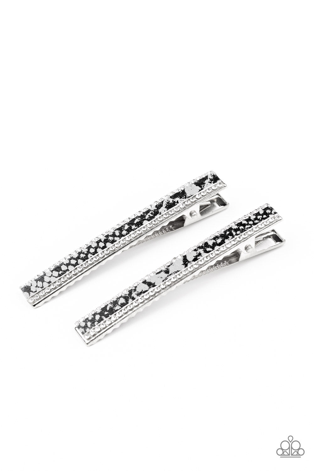 Rhinestone Jungle - Silver Hairclip