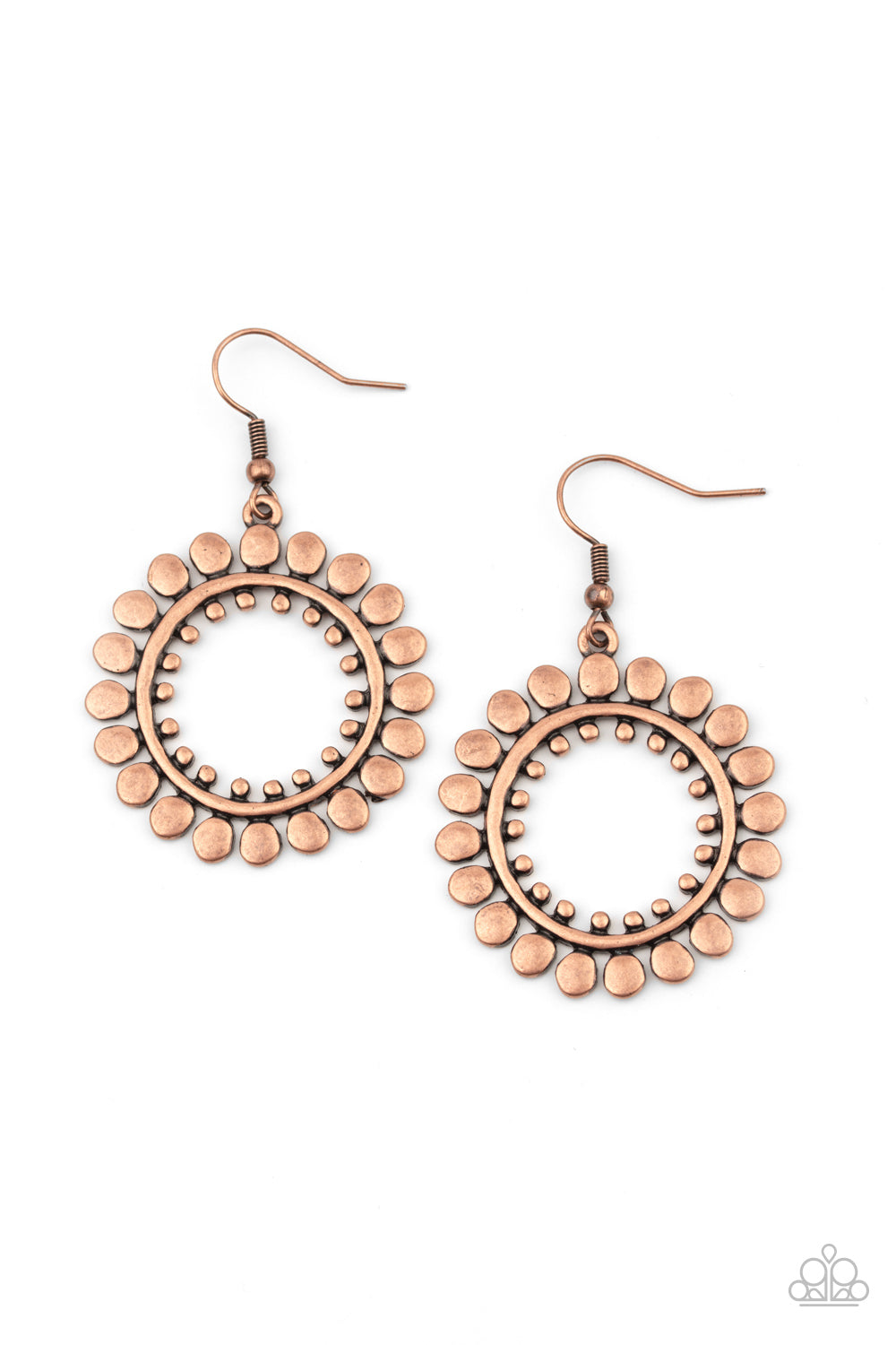 Radiating Radiance - Copper Earrings