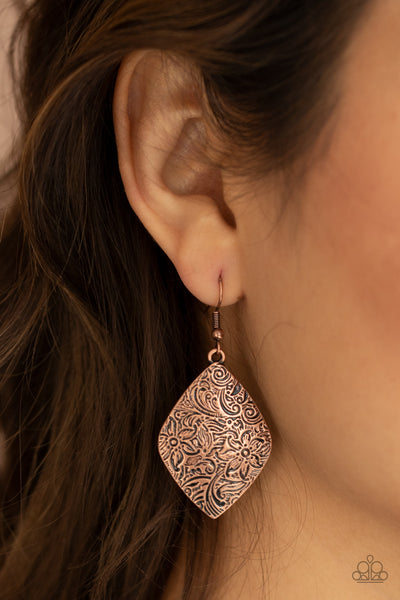 Flauntable Florals - Copper Earrings