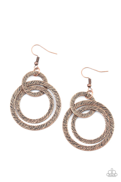 Distractingly Dizzy - Copper Earrings