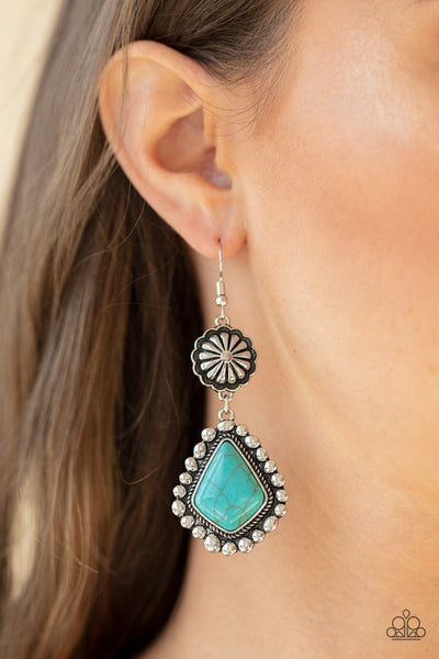 Country Cavalier - Blue Earrings