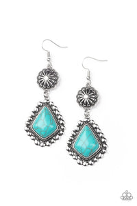 Country Cavalier - Blue Earrings