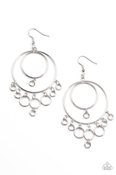 Roundabout Radiance - Silver Earrings