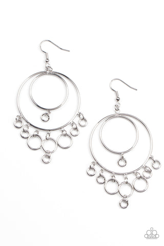 Roundabout Radiance - Silver Earrings