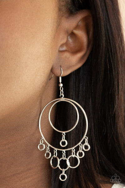 Roundabout Radiance - Silver Earrings