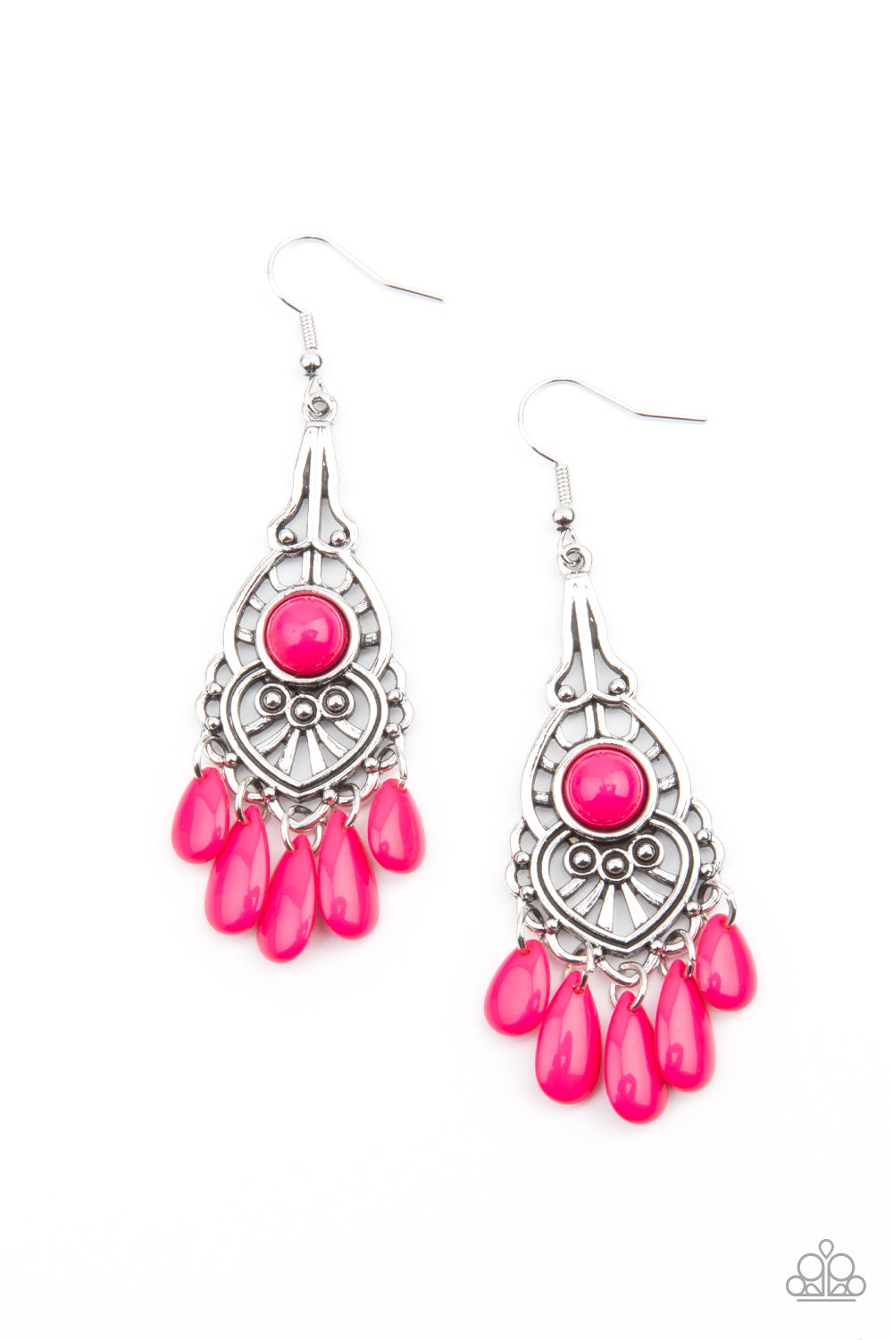 Fruity Tropics - Pink Earrings