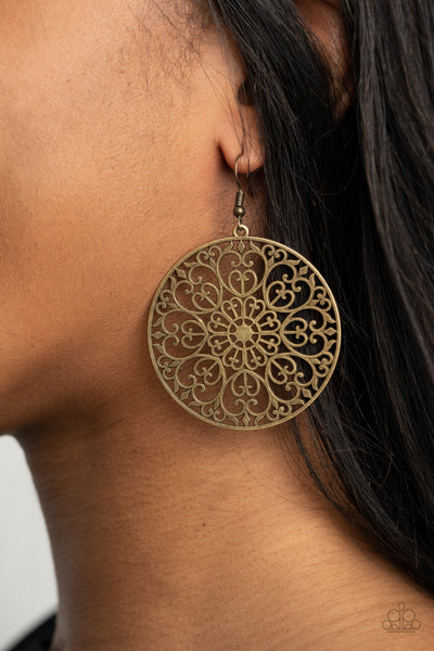 Make A MANDALA Out Of You - Brass Earrings