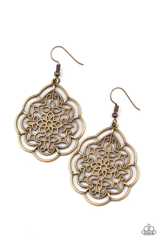 Tour de Taj Mahal - Brass Earrings