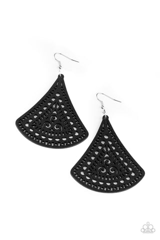 FAN to FAN - Black Earrings