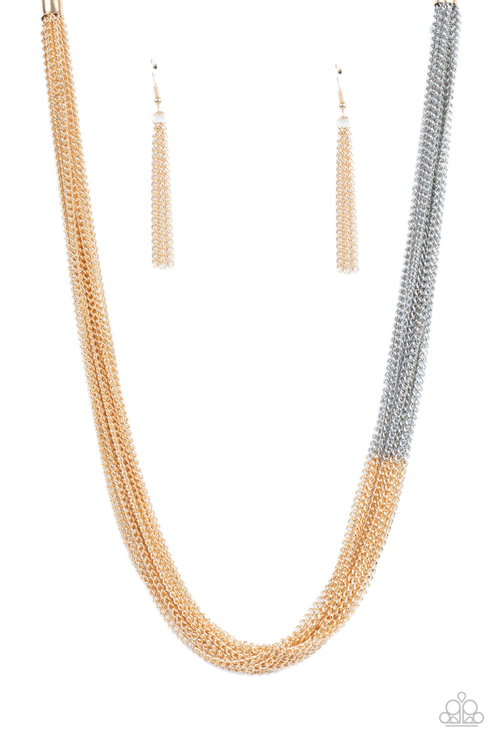 Metallic Merger - Gold Necklace