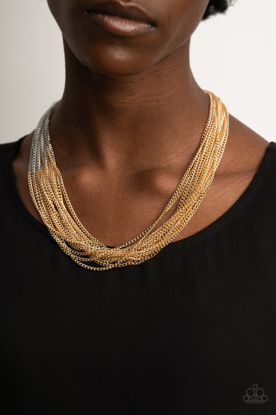 Metallic Merger - Gold Necklace