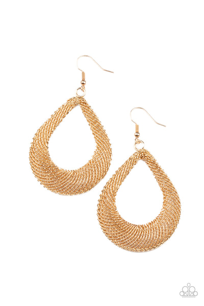 A Hot MESH - Gold Earrings