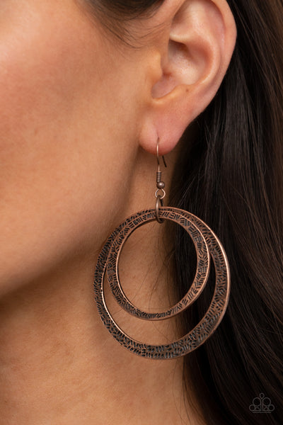 Rounded Out - Copper Earrings