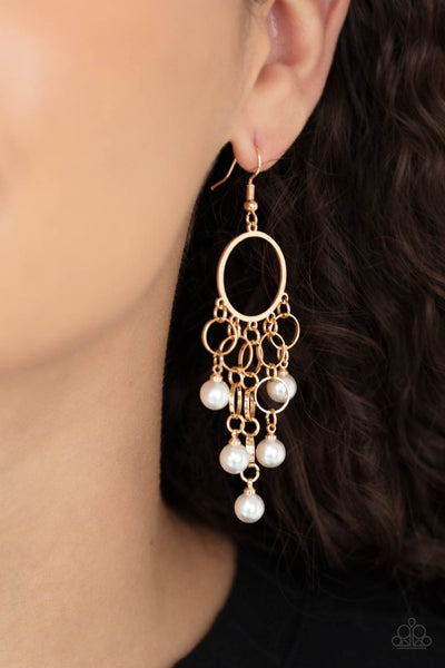 When Life Gives You Pearls - Gold Earrings