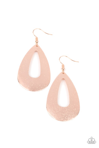 Hand It OVAL! - Rose Gold Earrings